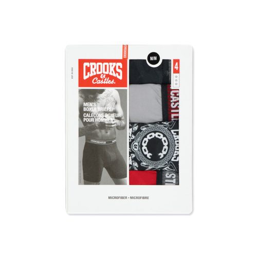 Crooks Castles Men s 4 Pack Boxer Brief UMCC007 TGR