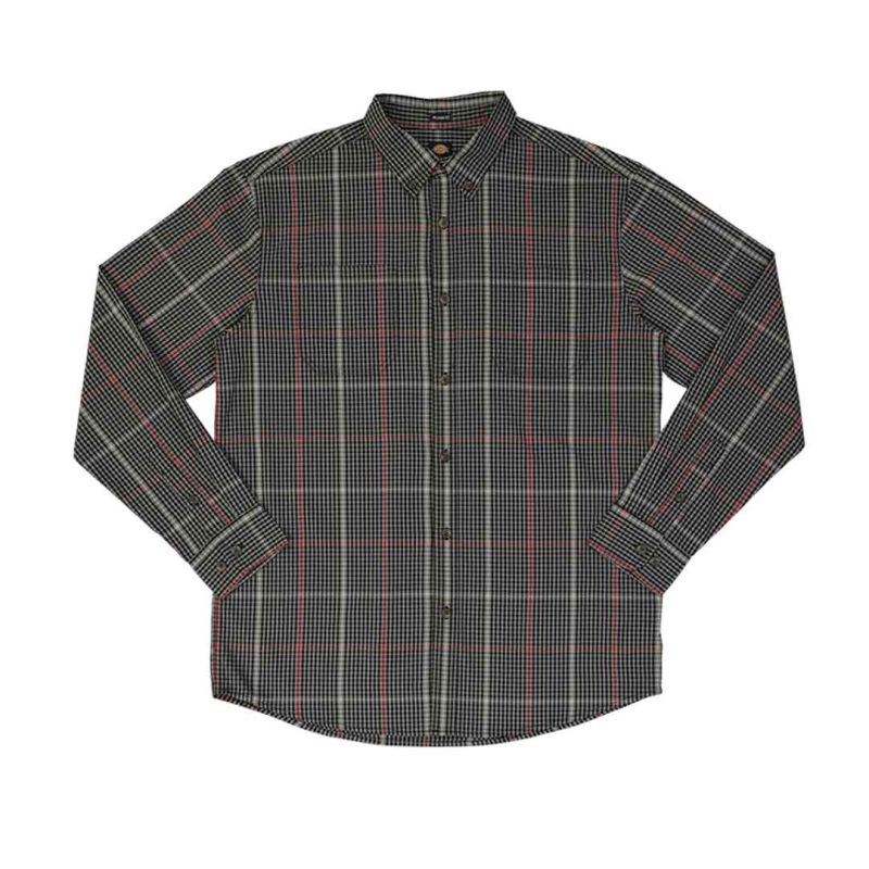 Dickies Men s Flex Relaxed Fit Woven Plaid Shirt WL651GPY 01