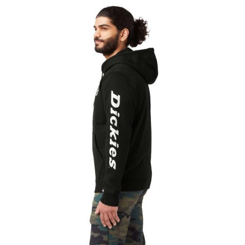 Dickies Men s Logo Sleeve Fleece Hoodie TW395BK