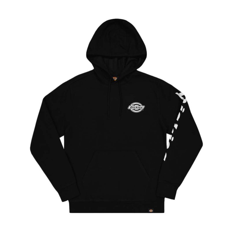 Dickies Men s Logo Sleeve Fleece Hoodie TW395BK 1