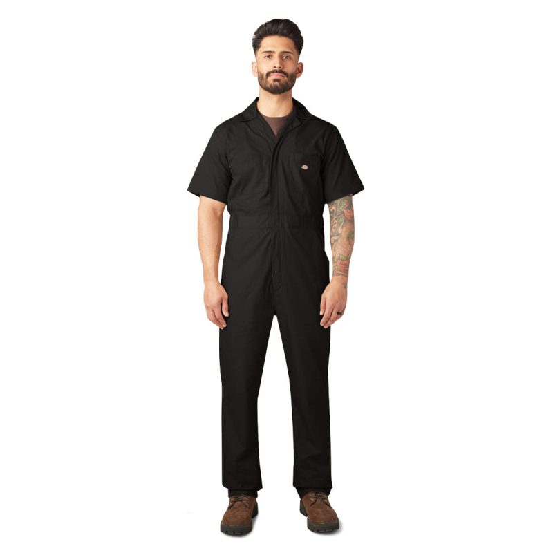 Dickies Men s Short Sleeve Poplin Coverall 33999BSK 02