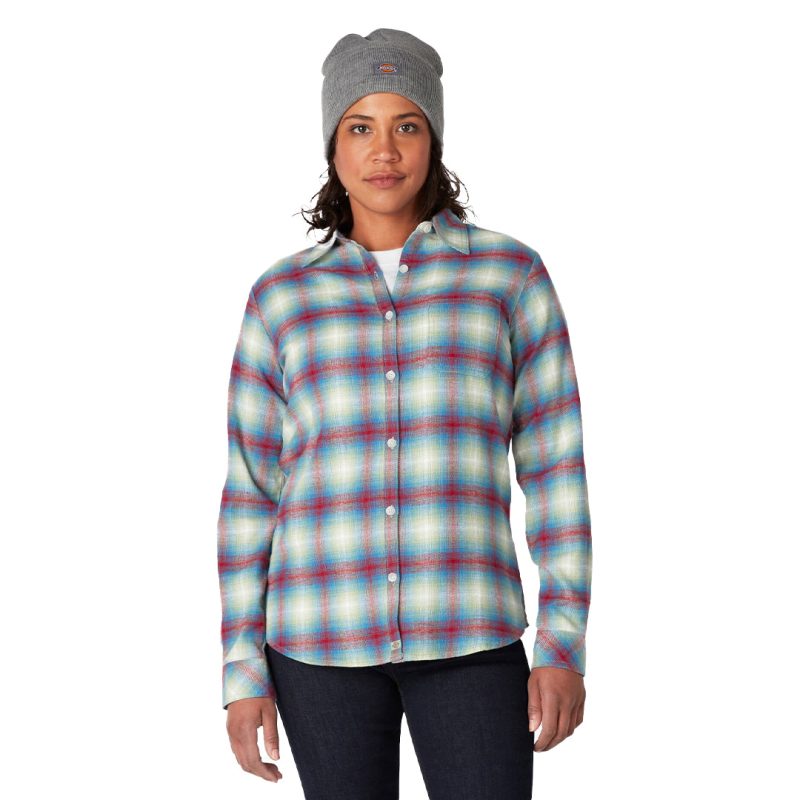 Dickies Women s Flannel Plaid Shirt FL075EP2 03