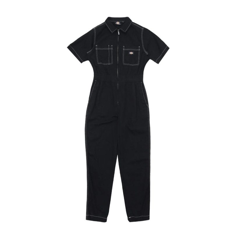 Dickies Women s Florala Short Sleeve Coverall FVR06BKX 01 67503316 ee4e 4cb2 b2e9 3f547b084f2e