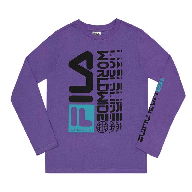 FILA Kids Junior Graphic Long Sleeve T Shirt 82FB40 EP7 1