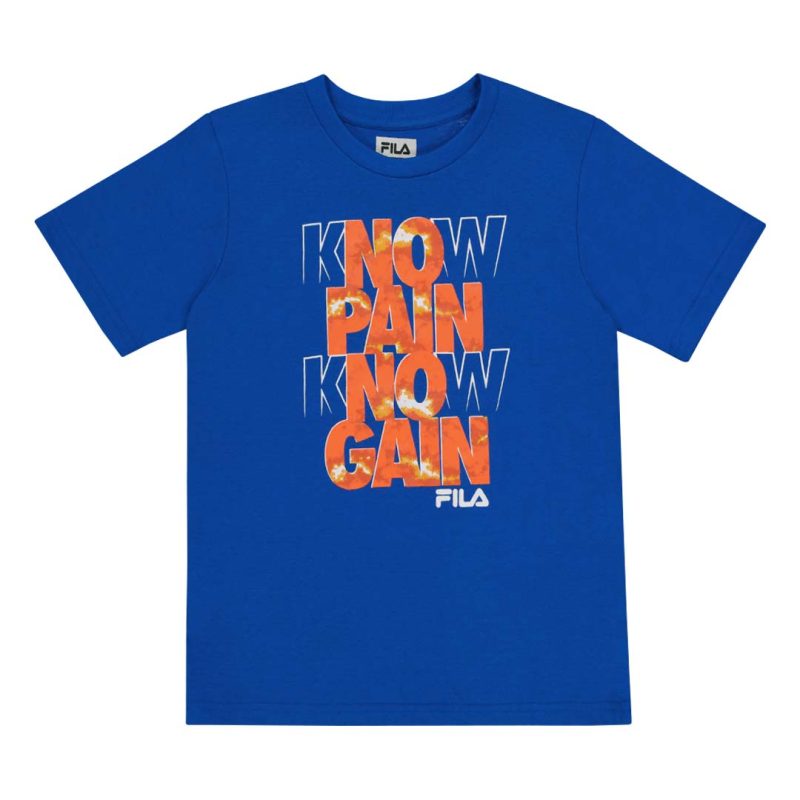 FILA Kids Junior Logo Graphic T Shirt 82FB67 BLU