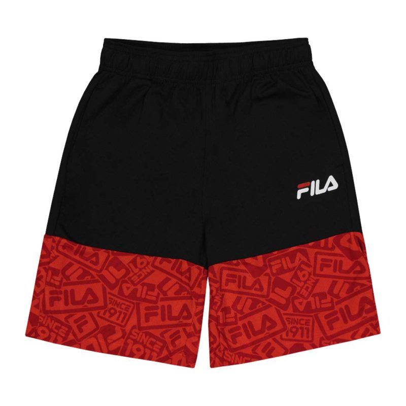 FILA Kids Junior Mesh AOP Shorts 81FA88 BLK