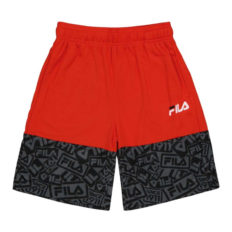 FILA Kids Junior Mesh AOP Shorts 81FA88 RED 01