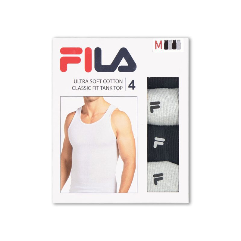 FILA Men s 4 Pack Athletic Tank Top FM0038CT BLKGRY 04