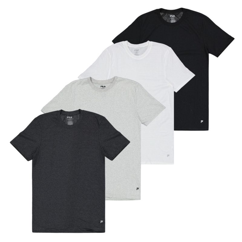 FILA Men s 4 Pack Crew Neck T Shirt FM0314CT MULTIBLK