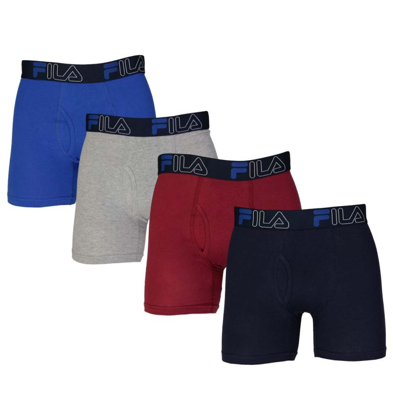 FILA Men s 4pk Boxer Brief FM412BXCS28 410 5