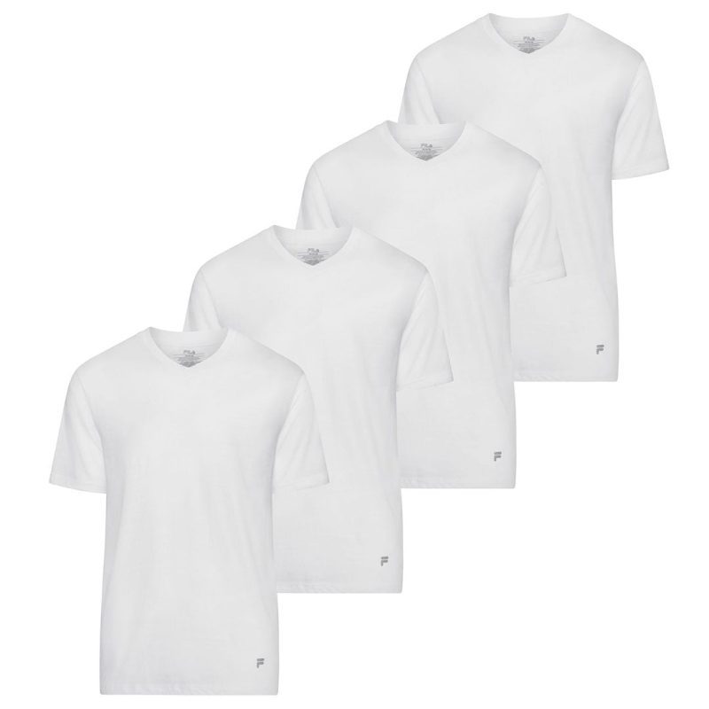 FILA Men s V Neck 4 Pack Jersey FM0115CT 100 2