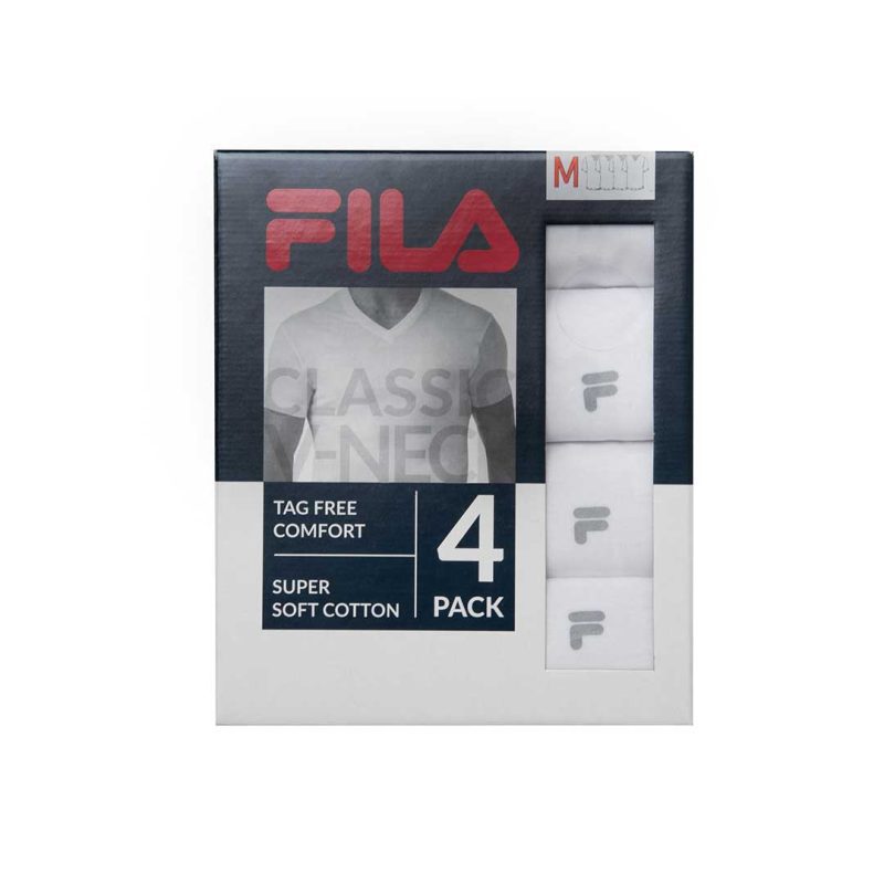 FILA Men s V Neck 4 Pack Jersey FM0115CT 100 3