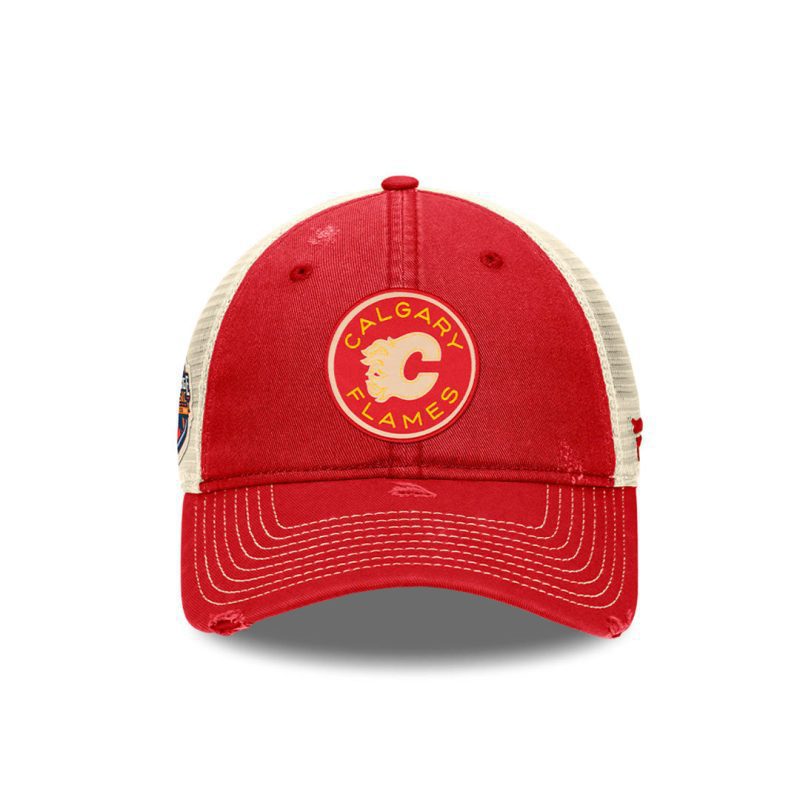 Fanatics Calgary Flames Heritage Classic Authentic Pro Adjustable Trucker Hat 02M0 5935 NHD 7US 01