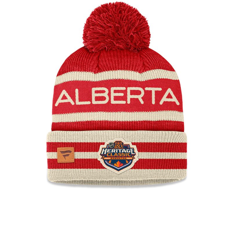 Fanatics Calgary Flames Heritage Classic Team Cuffed Pom Knit Toque 02M3 448A NHD B0S 02