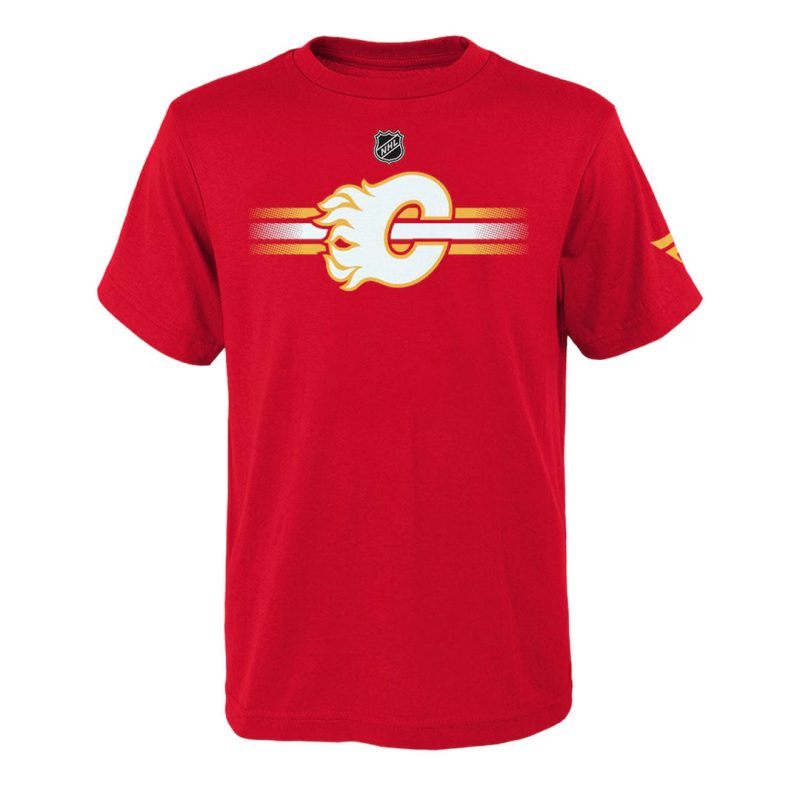 Fanatics Kids Junior Calgary Flames Apro Logo T Shirt HF5B7HDG3H01 FLM 01