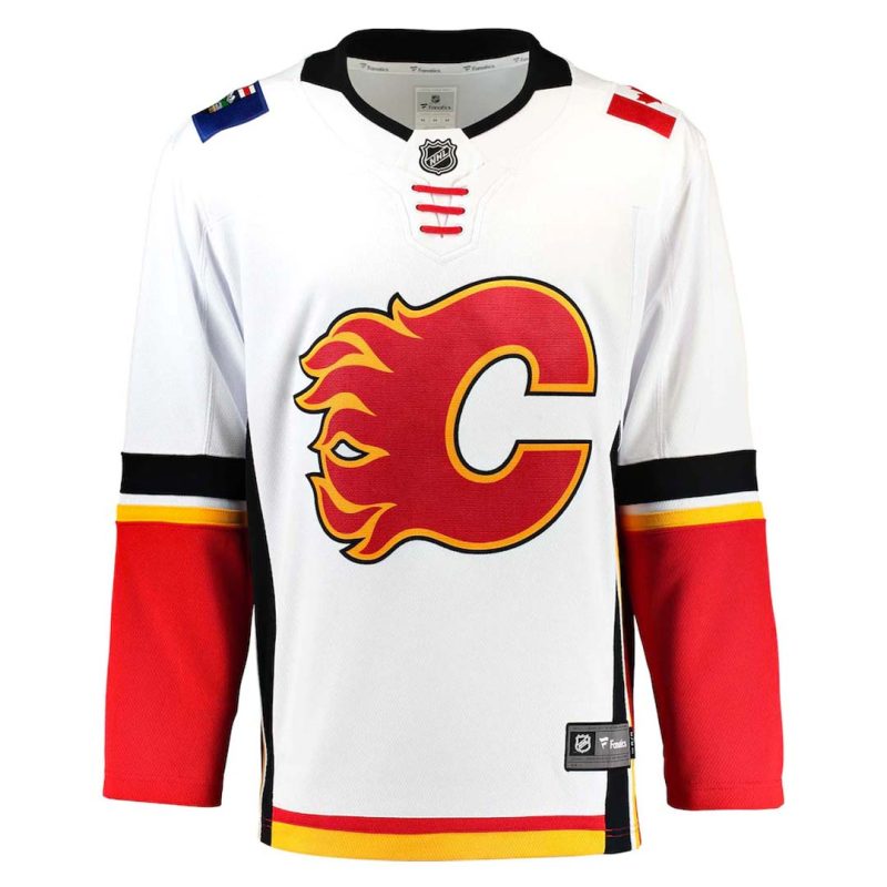 Fanatics Kids Youth Calgary Flames Away Breakaway Jersey 879Y CFLA 2C BWA 2