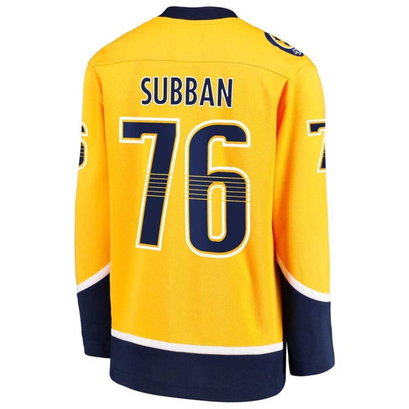 Fanatics Kids Youth Nashville Predators Subban Replica Player Home Jersey 265Y NPRH H3H 76S 02