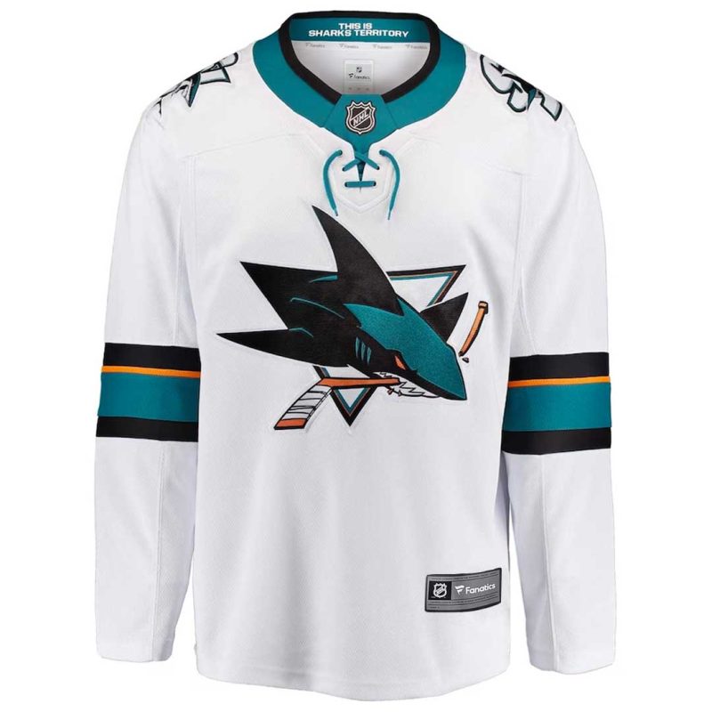 Fanatics Kids Youth San Jose Sharks Breakaway Away Jersey 879Y SSHA 2GE BWA 01