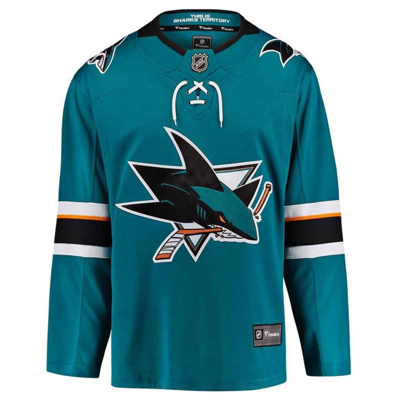 Fanatics Kids Youth San Jose Sharks Breakaway Home Jersey 879Y SSHH 2GE BWH 1