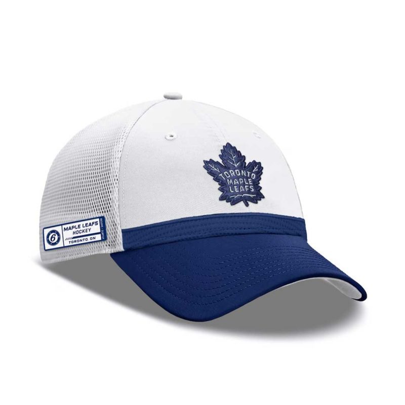 Fanatics Toronto Maple Leafs NHL Draft Authentic Pro Trucker Snapback Hat 19MW 711K 2GZ JBS 02