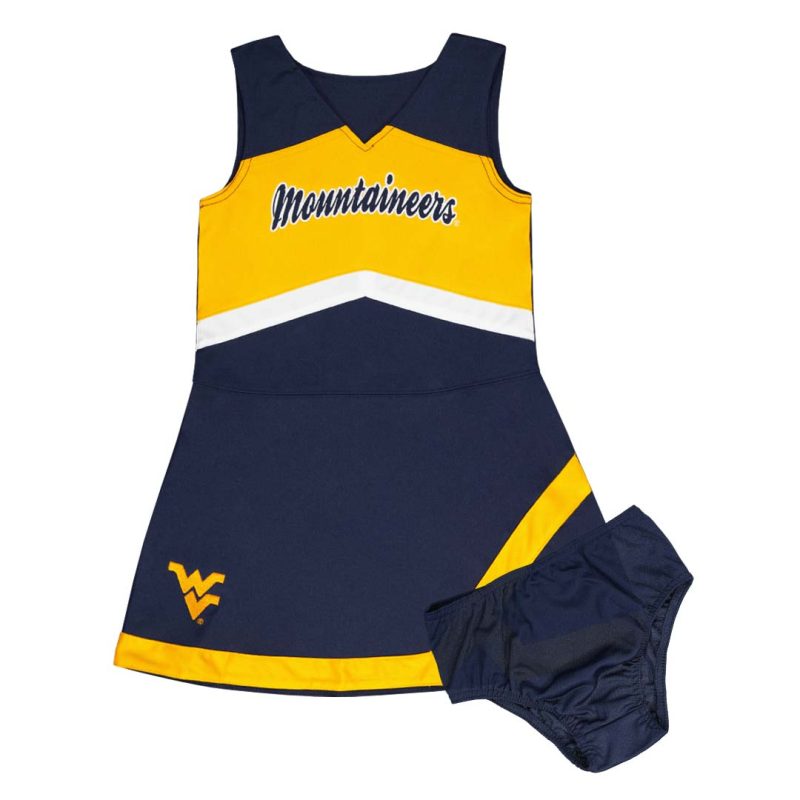 Girls West Virginia Mountaineers 2 Piece Cheer Dress K456SX 75 3