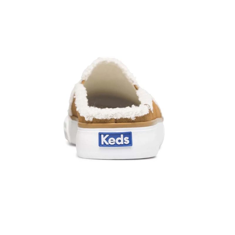 Keds Women s Double Decker Mule Suede Shearling Shoes WH65734 3