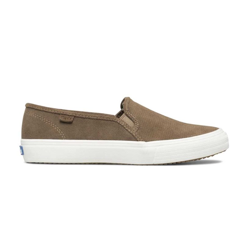 Keds Women s Double Decker Perf Suede Slip On Shoes WH66047 01