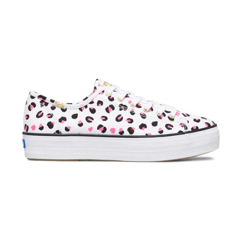 Keds Women s Triple Kick Leopard Canvas Shoes WF65995 1