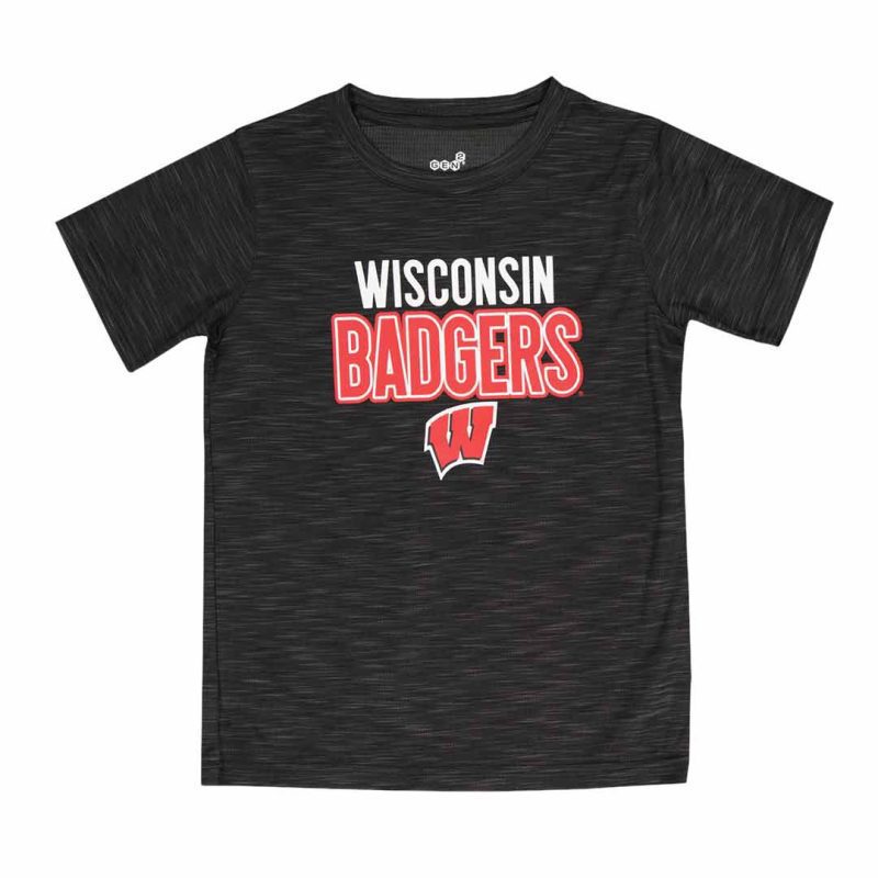 Kids Wisconsin Badgers Black Tee KS848BS2 82 01