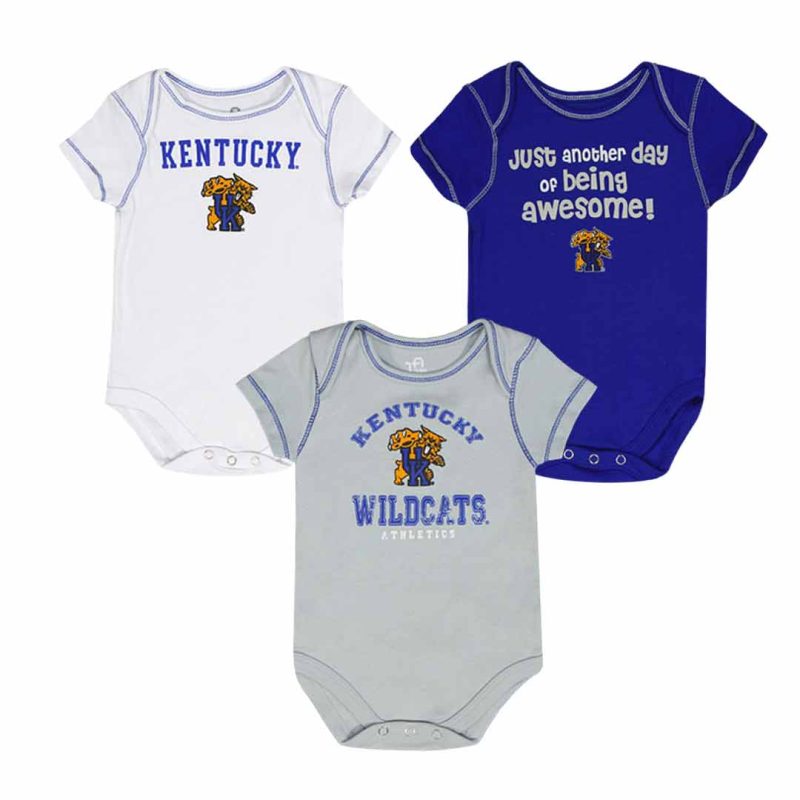 Kids Infant Kentucky Wildcats 3 Pack Short Bodysuits KW42EMO 76