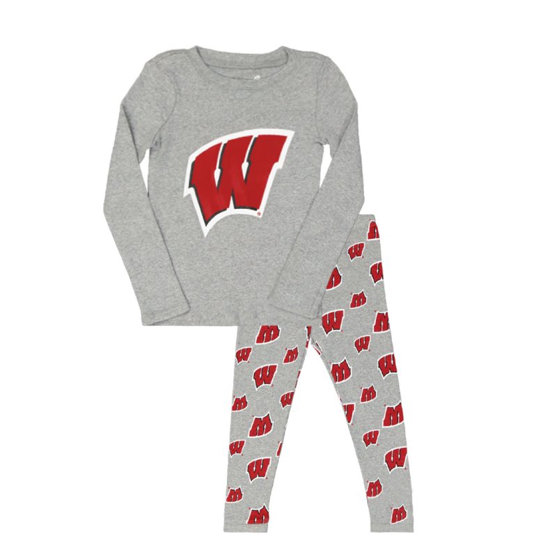 Kids Toddler Wisconsin Badgers Long SleevePant Sleep Set K447EK 82 01