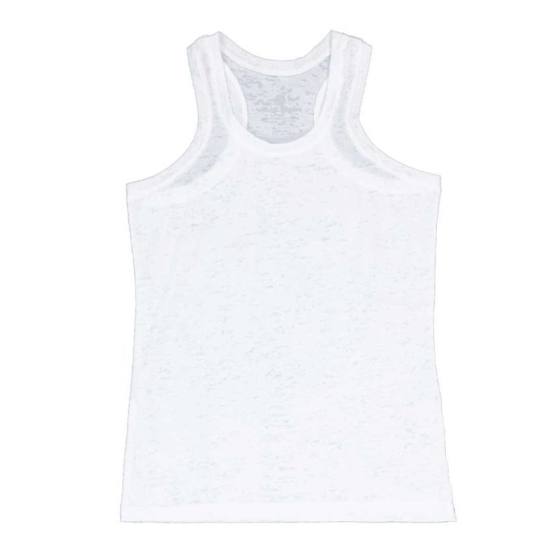 Levelwear Girls Junior Little Piper Sleeveless Tee BU92L WHT 01