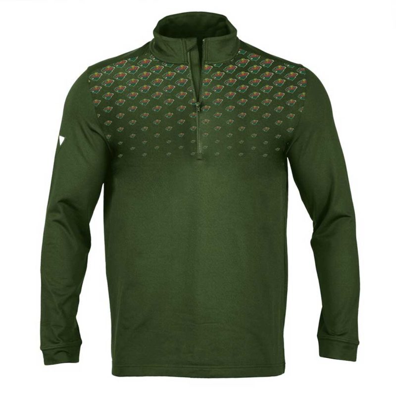 Levelwear Men s Minnesota Wild PGA Midlayer Quarter Zip Pullover JT60L 014 MIN 01