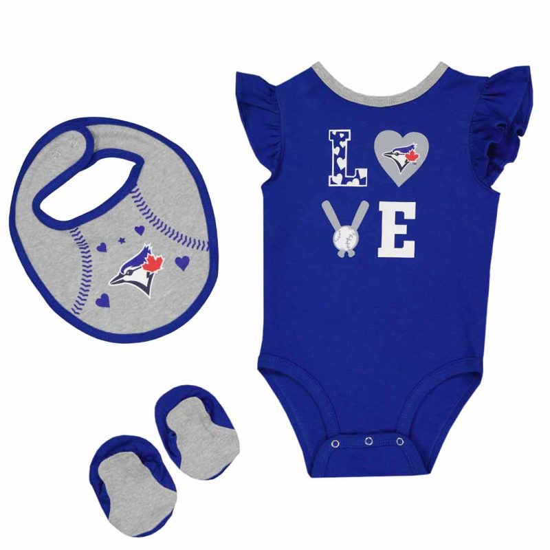 MLB Girls Infant TorontoBlueJaysLoveOfBaseballCreeperSet HK3N1SCK7TBJ 1