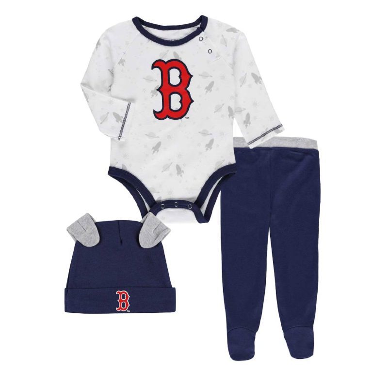 MLB Kids Infant Boston Red Sox Dream Team Creeper Pant Hat Set HK3N1FE7D BOS 1