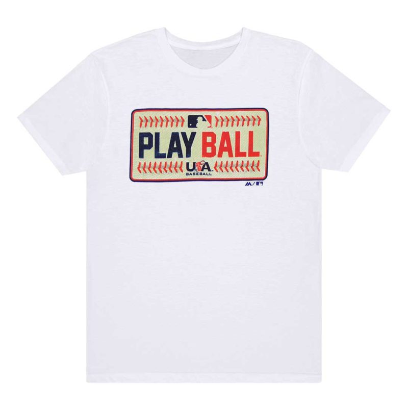 MLB Kids Junior USA Baseball T Shirt KUSABASEBALL WHT 1 c00638fa 8396 4aa6 bdf5 ddd7d1d6eac7