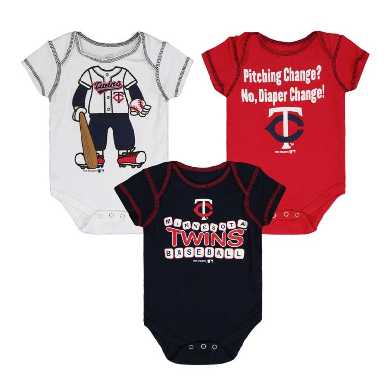 MLB Kids Toddler Twins 3pc Short Bodysuits KT32B5A 05 01