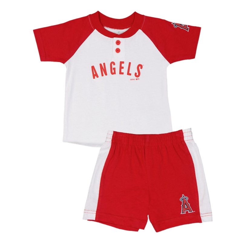 MLB Kids Infant LosAngelesAngelsHenley ShortSet K327B722 01