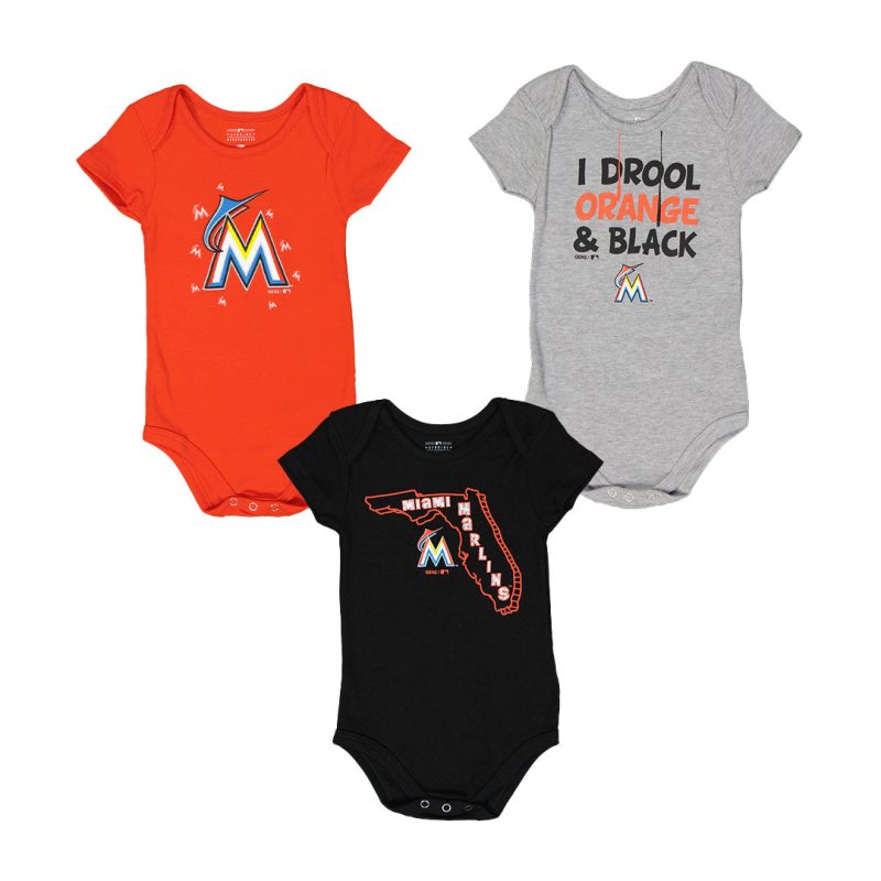 MLB Kids Infant MiamiMarlins3PackCreeper K327AN15