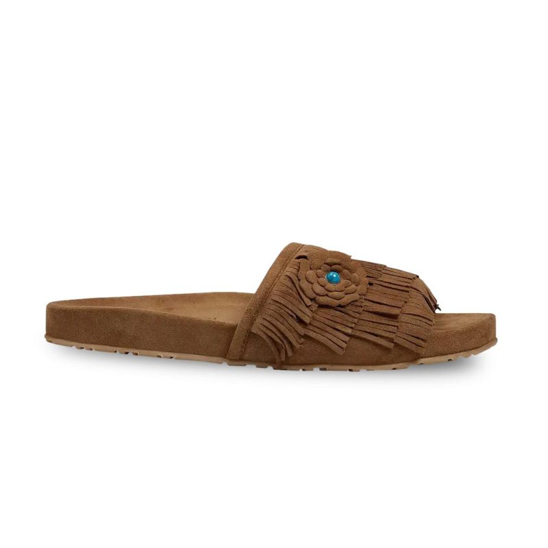 Manitobah Women s Wasaga Fringed Slide 4061261 01