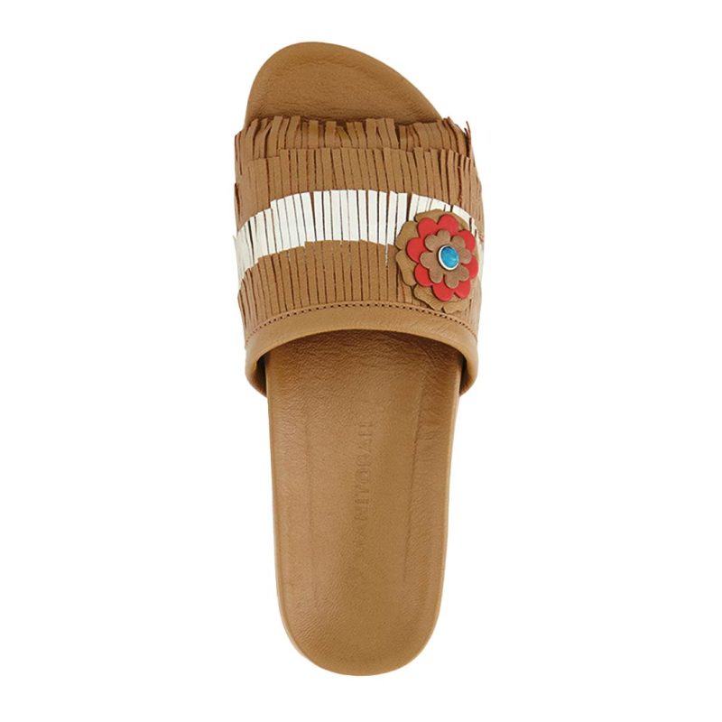 Manitobah Women s Wasaga Fringed Slides 4061284 3