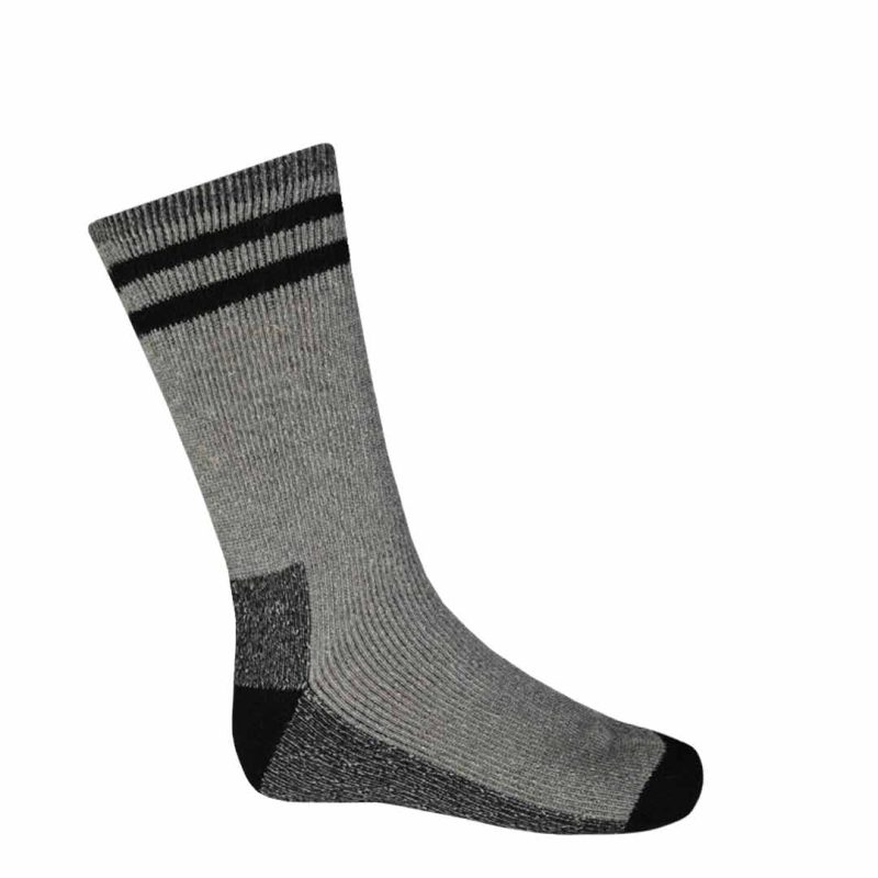 Men s 2pk Merino Wool Thermal Sock 685599 GRYBLK 1