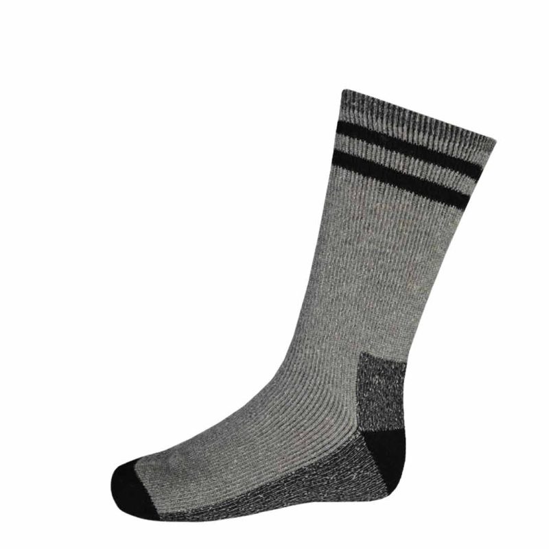 Men s 2pk Merino Wool Thermal Sock 685599 GRYBLK 2