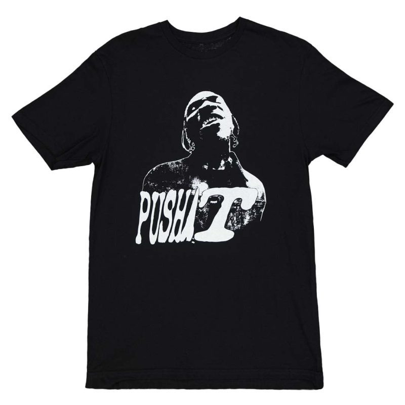 Men s Pusha T Short Sleeve T Shirt UMPT001MSC3P1SI 00BLK 01