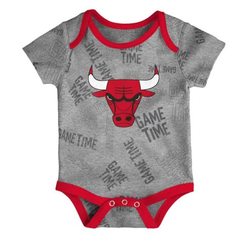 NBA Kids Infant Chicago Bulls Game Time 3 Pack Short Sleeve Creeper Set HK2I1FEFB BUL 2