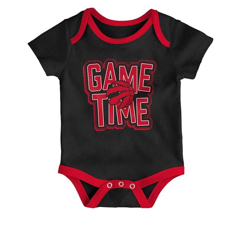 NBA Kids Infant Toronto Raptors Game Time 3 Pack Short Sleeve Creeper Set HK2I1FEFB RAP 3