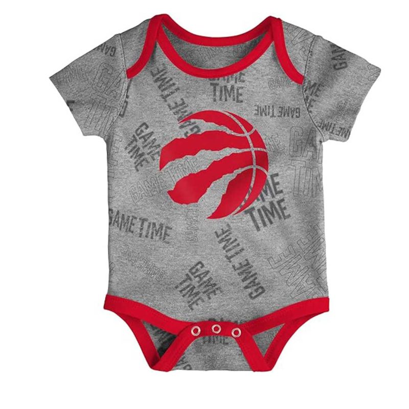 NBA Kids Infant Toronto Raptors Game Time 3 Pack Short Sleeve Creeper Set HK2I1FEFB RAP 4