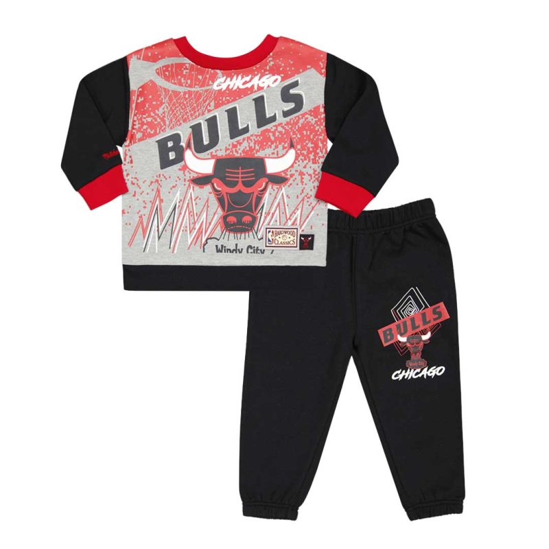 NBA Kids Toddler Chicago Bulls Blockbuster Oversize Fleece Set HN2T1NAWT BUL 1