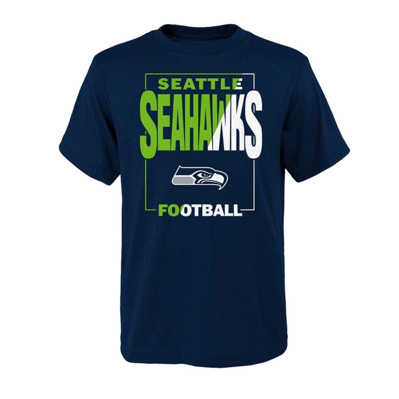 NFL Kids Seattle Seahawks Coin Toss Short Sleeve Crew Neck T Shirt HK1B3FFTS SEA 01