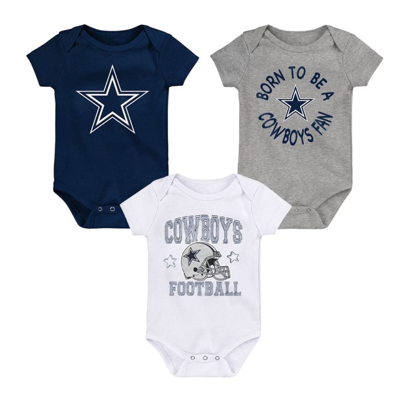 NFL Kids Infant Dallas Cowboys Born To Be 3 Pack Creeper Set HK1I1FGA7 COW 01